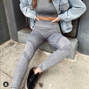 Faded blue workout set